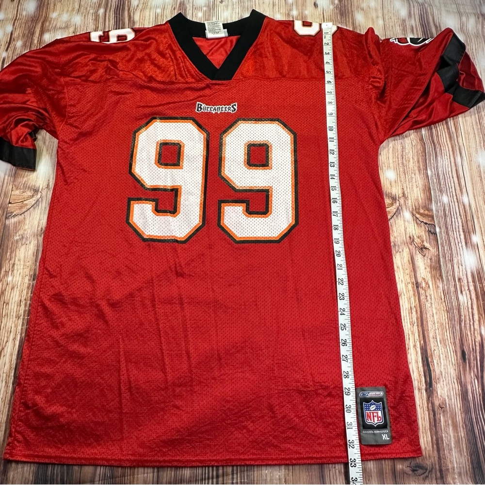 VTG Reebok NFL Equipment Tampa Bay Buccaneers Warren Sapp Jersey Men's Size XL - Picture 8 of 13